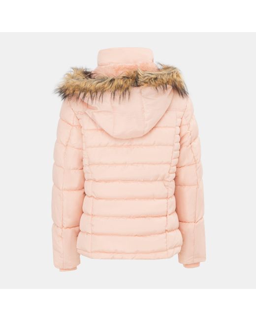 I Saw It First Pink Isif Detachable Hood Fur Trim Sherpa Lined Parka