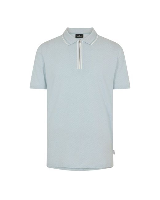 Paul Smith Blue Short Sleeve Polo Shirt for men