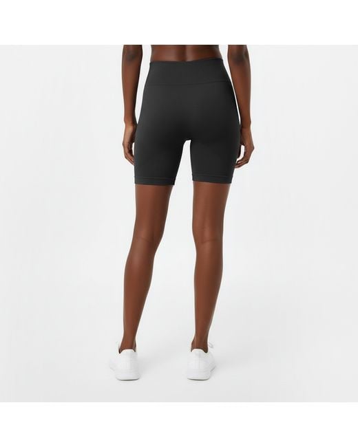 Usa Pro Black Seamless Longline Cycling Shorts