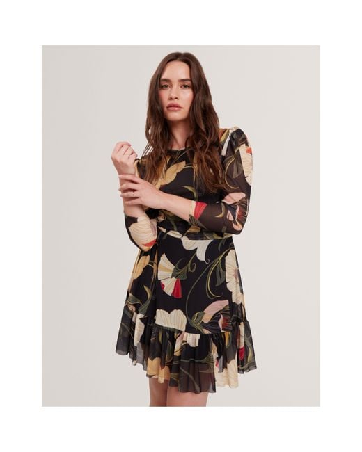 Ted Baker Black Mesh Mini Dress