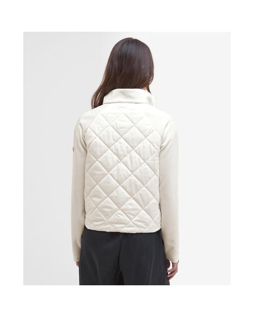 Barbour White B.Intense Ebony Diamond Quilted Jacket