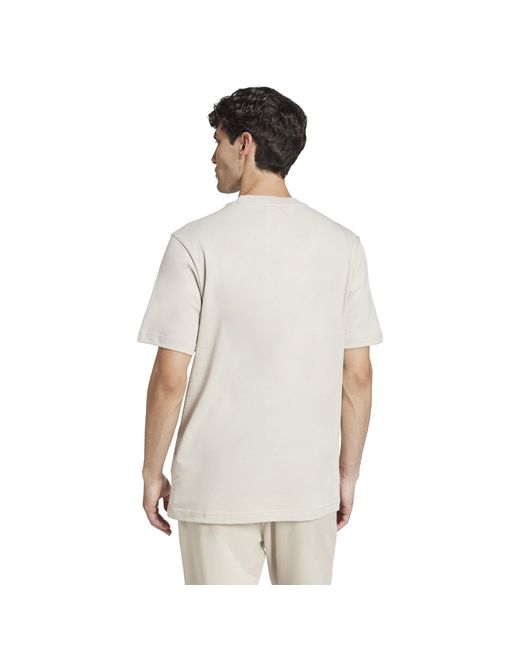 Adidas White Essentials Single Jersey Logo T-Shirt for men