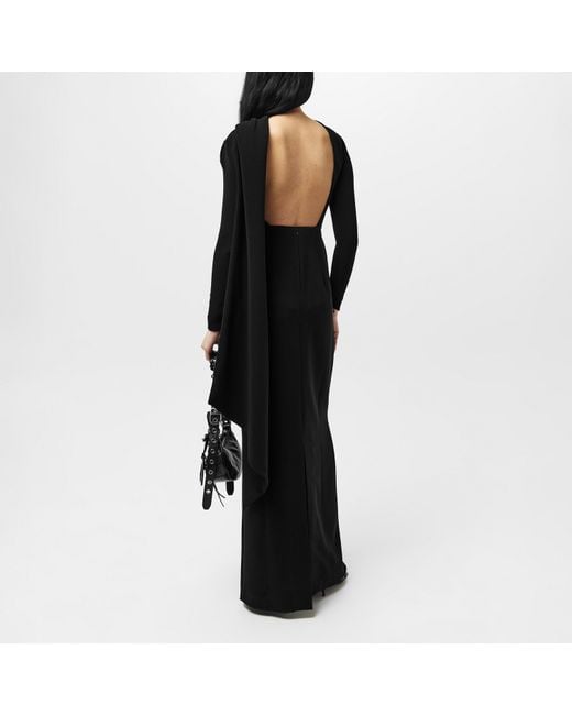 Balenciaga Black Cape Gown