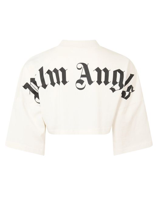 Palm Angels White Crop Top