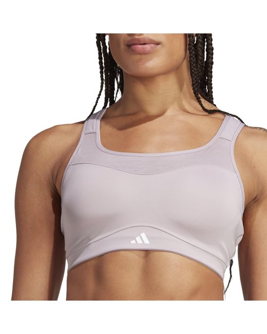 Adidas Gray Medium Impact Sports Bra