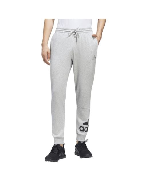 Adidas Gray Closed Hem Jersey Joggers for men