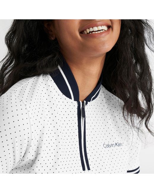 Calvin Klein White Short Sleeve Performance Polo Shirt