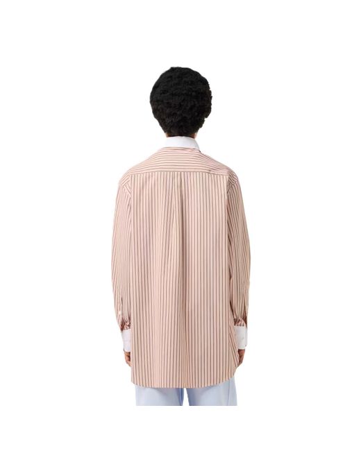 Lacoste Pink Long-Sleeve Patterned Shirt