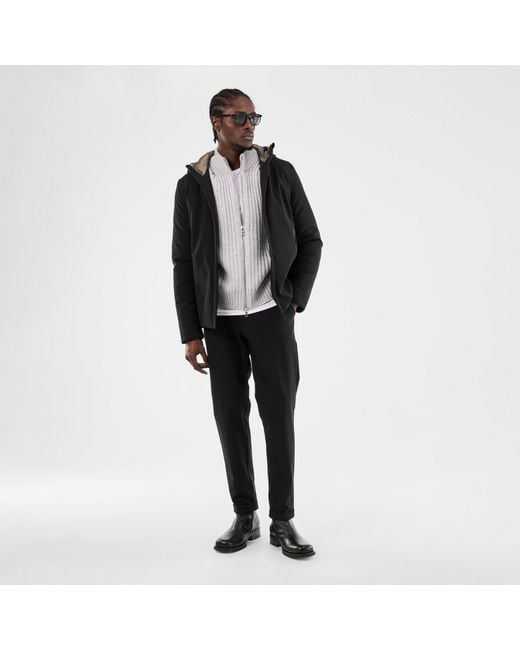 Roberto Ricci Designs Black Surflex Technical Stretch Modern Tailored Fit Chinos for men