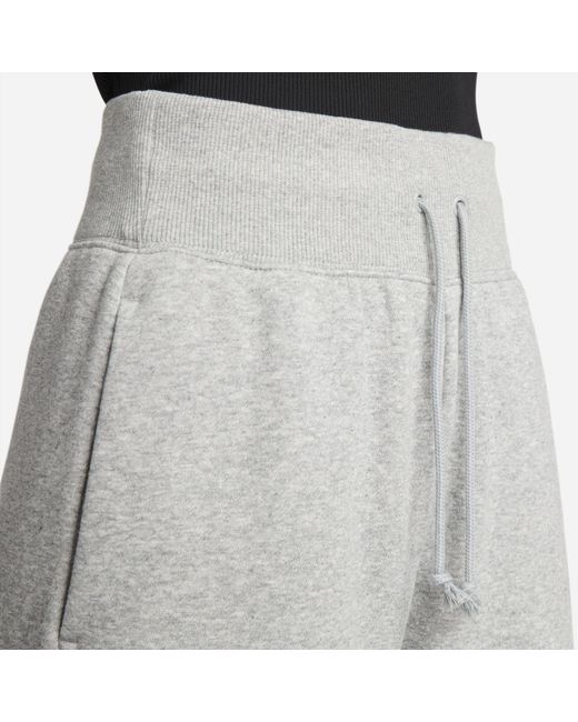 Nike Gray Sportswear Phoenix Fleece High-Waisted Wide-Leg Sweatpants
