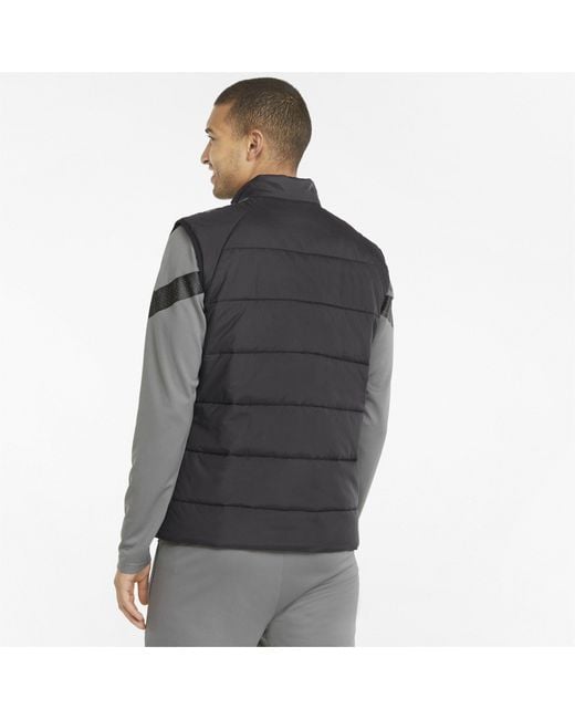 PUMA Black Teamliga Vest Jacket Gilet for men