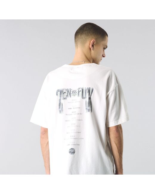 Pretty Green White Zen Tour Graphic Regular Fit T-Shirt for men