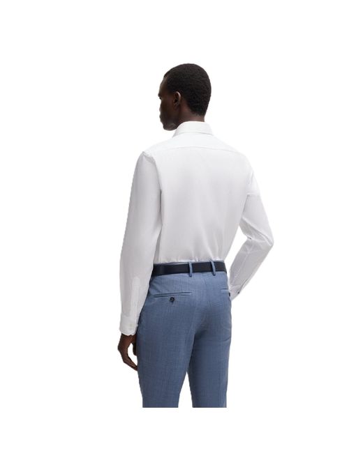 Boss Gray H Joe Kent Long Sleeve Oxford Shirt for men
