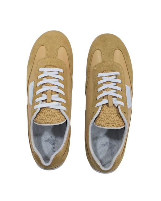 Jack Wills Natural Jw Yosemite Suede Lace Up Low-Top Trainers