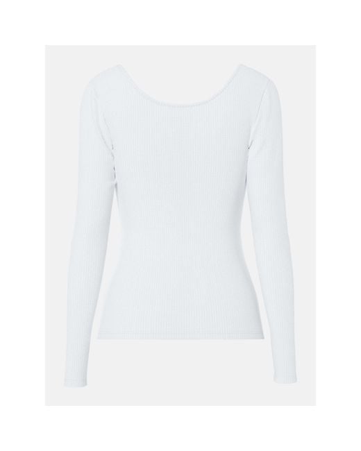 Pieces White Kitte Ls Top Ld63