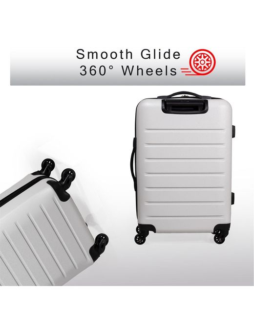 Pierre Cardin Gray Voyager Hard Shell Travel Suitcase Cabin Luggage