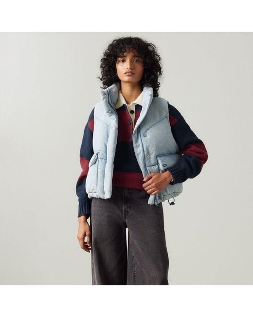 Levi's Blue Levi's Western Bubble Vest Anthracite