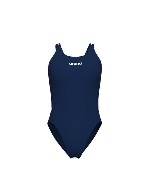 Arena Blue Solid Tech Back Swimsuit