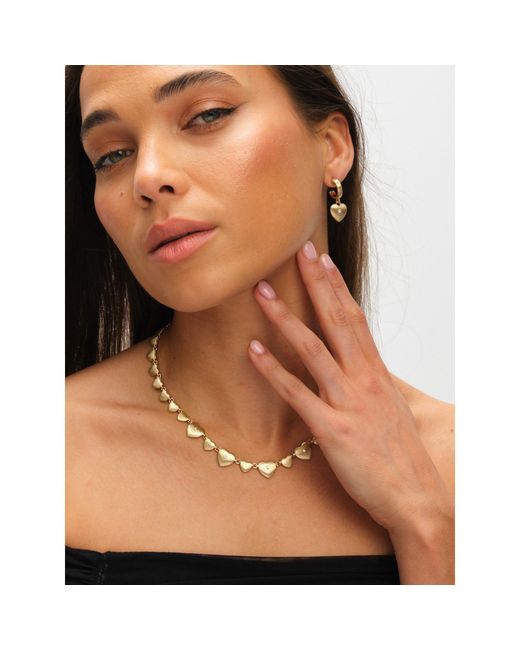 Jon Richard Metallic Plated Heart & Crystal Necklace