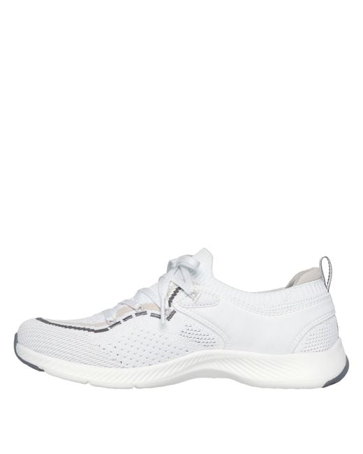Skechers White Vf Move Slip On Trainers