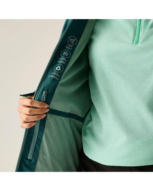 Regatta Green Birchdale Ii Waterproof Hooded Long Sleeve Jacket