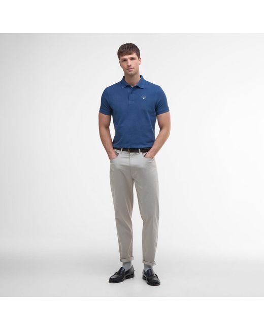 Barbour Blue Sports Polo Shirt for men