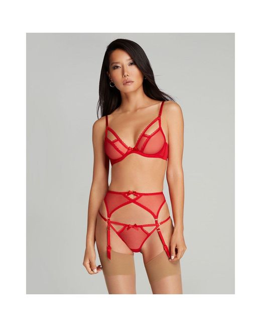 Agent Provocateur Red Fia Suspender