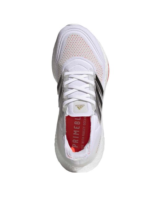 Adidas White Ultraboost 21 Running Shoes