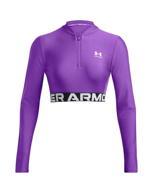 Under Armour Purple Heatgear Long-Sleeve Performance Gym Top