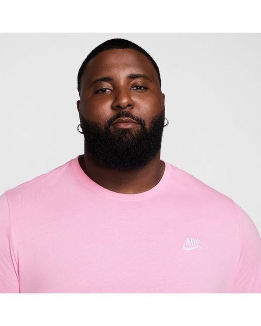 Nike Pink Sportswear Club T-Shirt for men