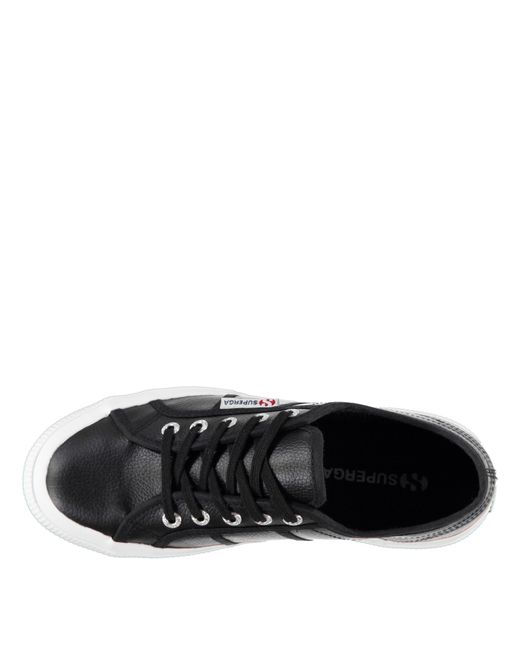 Superga Blue 2750 Leather Trainers