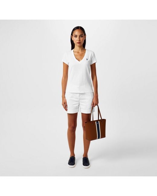 Polo Ralph Lauren White V-Neck T-Shirt