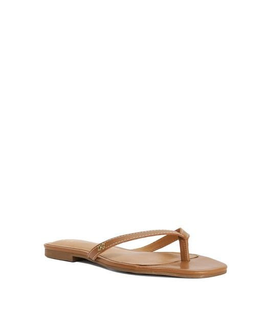 Dune Brown Lasslie Flip Flops