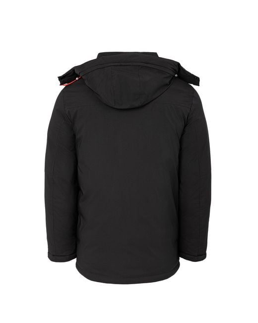Lee Cooper Black Quilted Padded Puffer Jacket for men