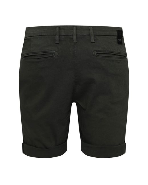 Replay Black Benni Chino Shorts for men