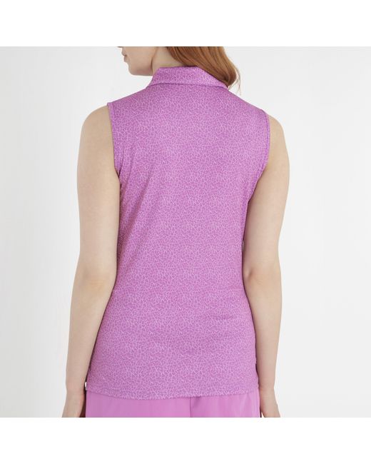 Calvin Klein Purple Sleeveless Performance Polo Shirt