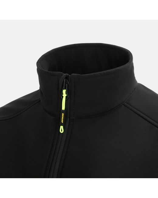Dunlop Black On-Site Water Resistant Windproof Slim Fit Softshell Jacket