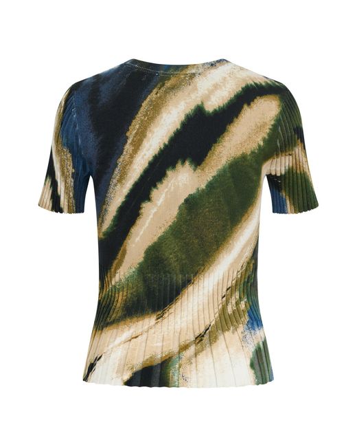 DKNY Green Printed Mix Rib Ld64