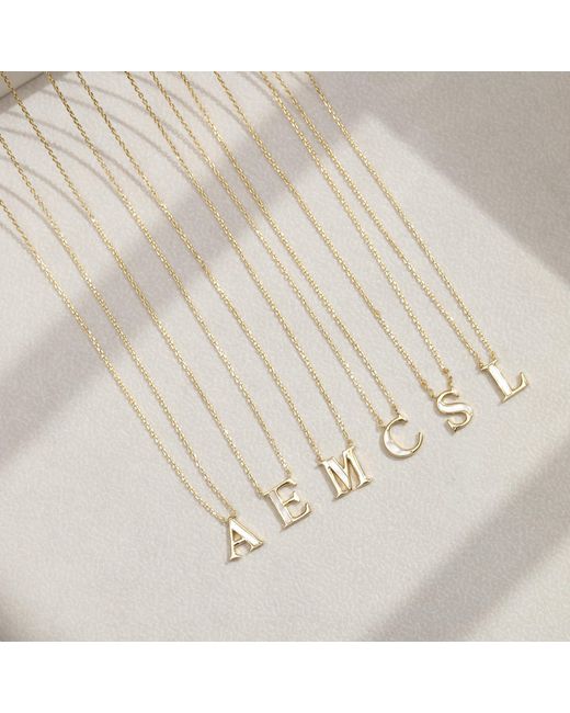 Inicio Metallic 14K Plated Pearl Initial Pendant