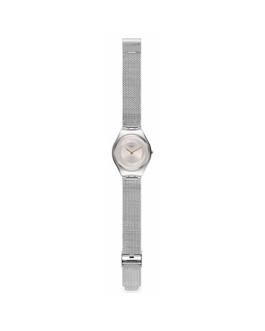 Swatch Metallic Adults Skinsand Analogue Quartz Watch