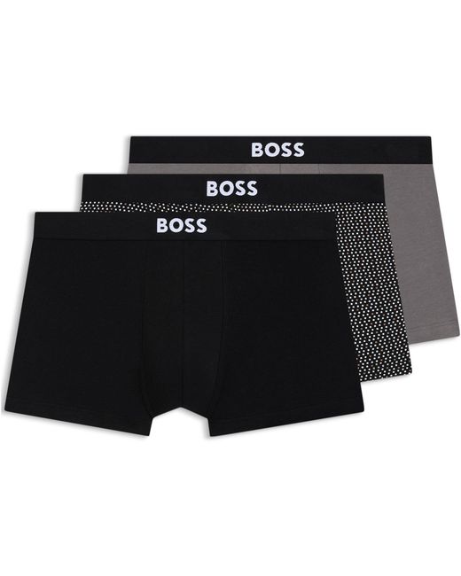 Boss Black 3 Pack Boxers With Logo Waistband for men