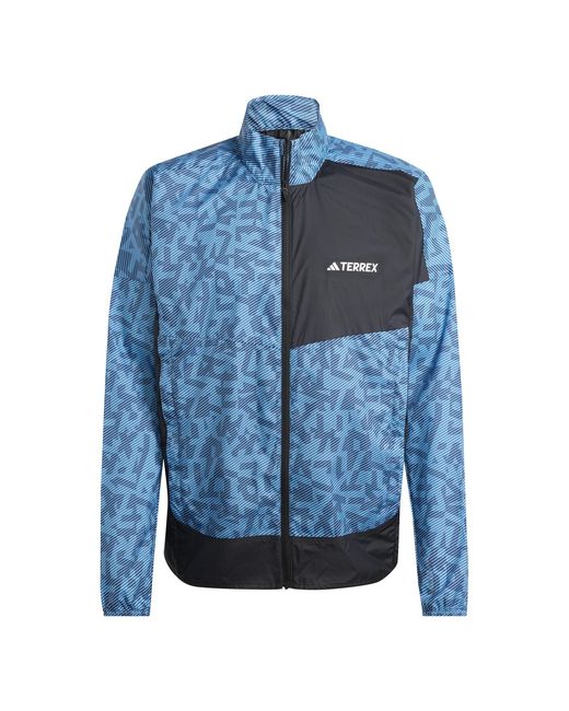 Adidas Blue Trail Wind Wind-Resistant Performance Running Jacket for men