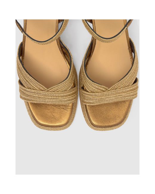 Castaner Metallic Heeled Sandals