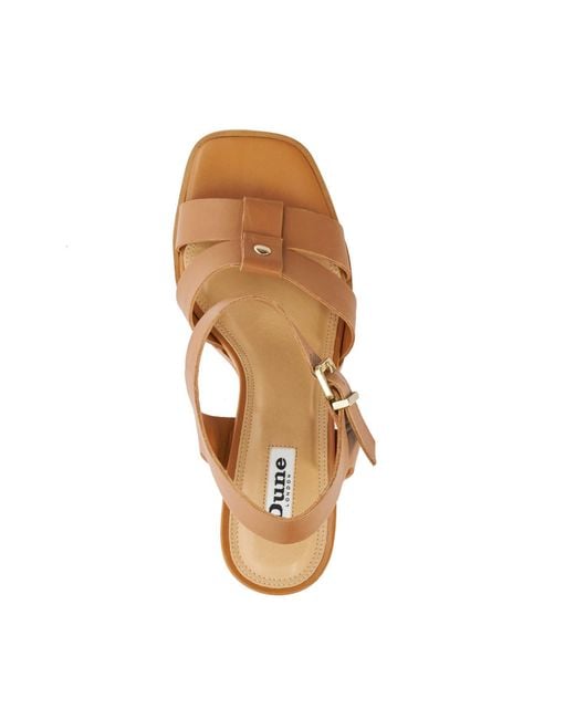 Dune Brown Jessia Heeled Sandal