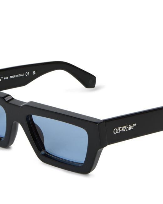 Off-White c/o Virgil Abloh Blue Manchester Sun Rectangle Sunglasses