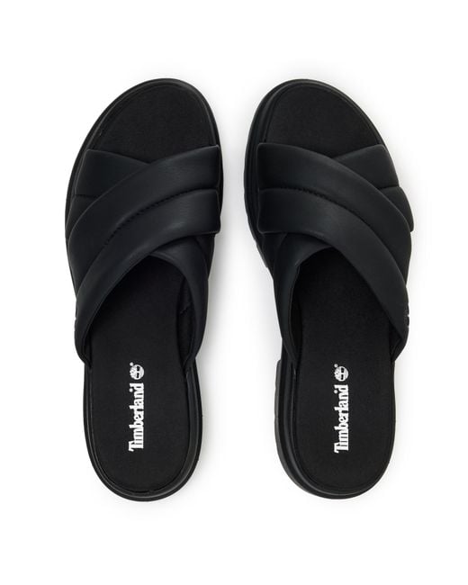 Timberland Black London Vibe Slide Sandal Full