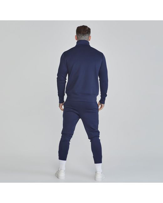 Siksilk Blue Tracksuit Top for men