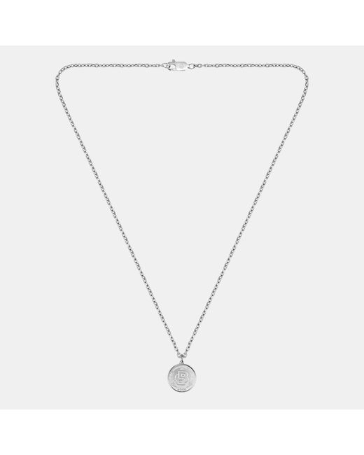 Boss Metallic Gents Double B Medallion Necklace And Bracelet for men