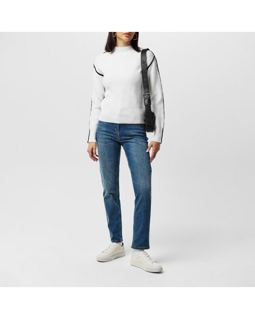French Connection White Crew Neck Jumper
