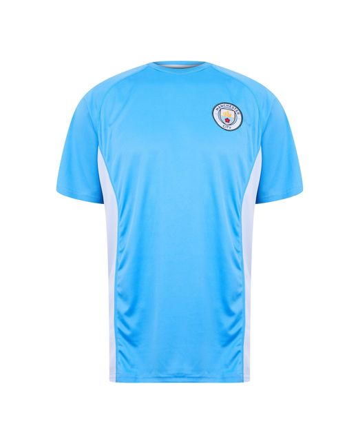 Source Lab Blue Sourcelab Manchester City Poly T-Shirt Adults for men